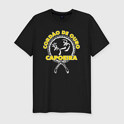 Мужская slim-футболка Capoeira - Cordao de ouro