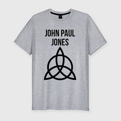 Мужская slim-футболка John Paul Jones - Led Zeppelin - legend