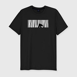 Мужская slim-футболка Медведь в берёзах
