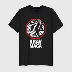 Футболка slim-fit Krav-maga octagon - ring, цвет: черный