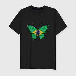 Мужская slim-футболка Бабочка - Бразилия