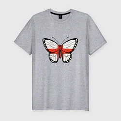Мужская slim-футболка Бабочка - Англия