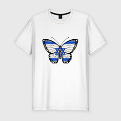Мужская slim-футболка Бабочка - Израиль