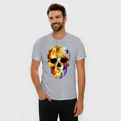 Футболка slim-fit Color skull - sketch, цвет: меланж — фото 2