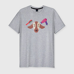 Мужская slim-футболка Груминг собачки