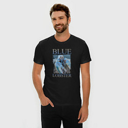 Футболка slim-fit Blue lobster meme, цвет: черный — фото 2