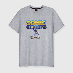 Мужская slim-футболка Sonic colors - Hedgehog
