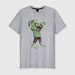 Мужская slim-футболка Водяной зомби
