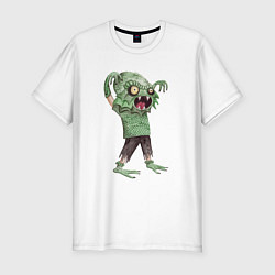 Мужская slim-футболка Водяной зомби