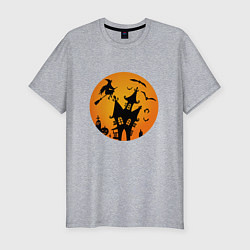 Мужская slim-футболка Ночь на хэллоуин