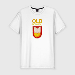 Футболка slim-fit Old School emblem, цвет: белый