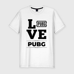 Мужская slim-футболка PUBG love classic