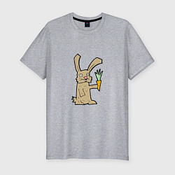 Футболка slim-fit Rabbit & Carrot, цвет: меланж