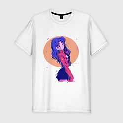 Футболка slim-fit Misato Katsuragi Evangelion, цвет: белый