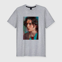 Мужская slim-футболка Timothee Chalamet fan art