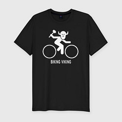 Мужская slim-футболка Велосипед - Викинг