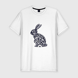 Мужская slim-футболка Black-White Rabbit