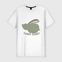Мужская slim-футболка Rabbit - Funny