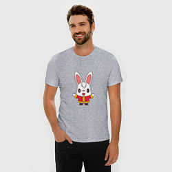 Футболка slim-fit Hello Rabbit, цвет: меланж — фото 2