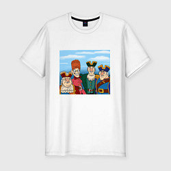 Мужская slim-футболка Остров сокровищ мы с пацанами мем