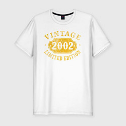 Мужская slim-футболка Винтаж 2002