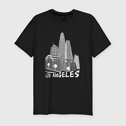 Мужская slim-футболка Город Лос Анджелес США