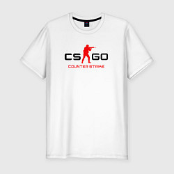 Футболка slim-fit Counter Strike логотип, цвет: белый
