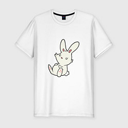 Мужская slim-футболка Сытый кролик