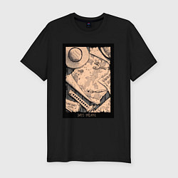 Мужская slim-футболка Карта приключений - Ван Пис