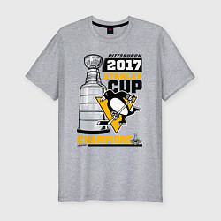 Мужская slim-футболка Питтсбург Пингвинз НХЛ