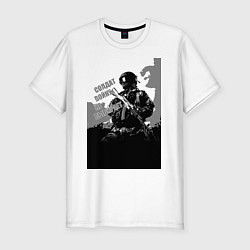 Мужская slim-футболка Солдат войну не выбирает