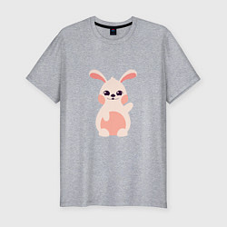 Футболка slim-fit Pink Bunny, цвет: меланж