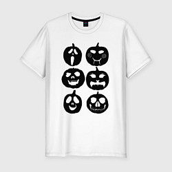 Мужская slim-футболка Scare pumpkins