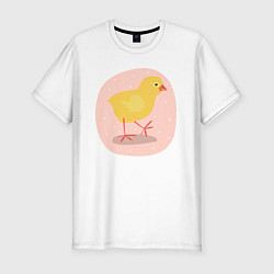 Мужская slim-футболка Цыплёнок