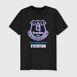 Мужская slim-футболка Everton FC в стиле glitch