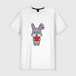 Мужская slim-футболка Lover Bunny