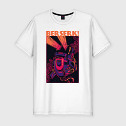 Футболка slim-fit Робот berserk, цвет: белый