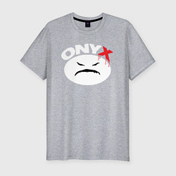 Мужская slim-футболка Onyx logo white