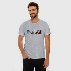 Футболка slim-fit Mass Effect N7 -Shooter, цвет: меланж — фото 2
