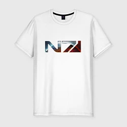 Мужская slim-футболка Mass Effect N7 -Shooter