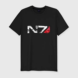 Футболка slim-fit Mass Effect N7 - Logotype, цвет: черный