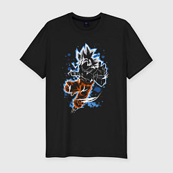 Мужская slim-футболка Dragon Ball - Son Goku - neon