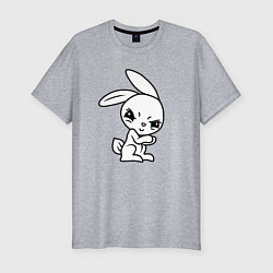 Мужская slim-футболка Злобный кролик