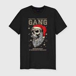 Футболка slim-fit We are bearded gang - Merry Christmas!, цвет: черный