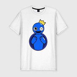 Мужская slim-футболка Радужные друзья: Синий персонаж