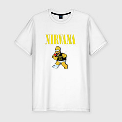 Мужская slim-футболка Гомер Nirvana