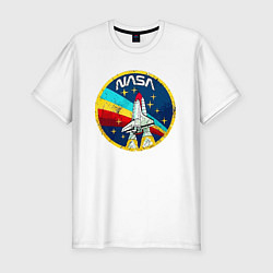 Мужская slim-футболка NASA - emblem - USA