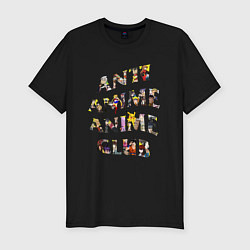Футболка slim-fit Anti anime club, цвет: черный