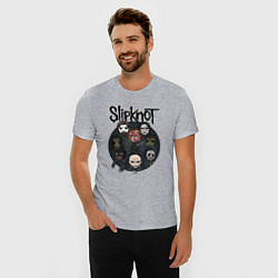 Футболка slim-fit Slipknot art fan, цвет: меланж — фото 2