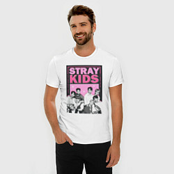 Футболка slim-fit Stray Kids boy band, цвет: белый — фото 2